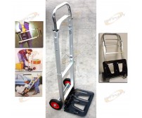 43" PORTABLE ALUMINUM FOLDING DOLLY MOVING HAND CART TRUCKS HOLDS 200LBS NEW